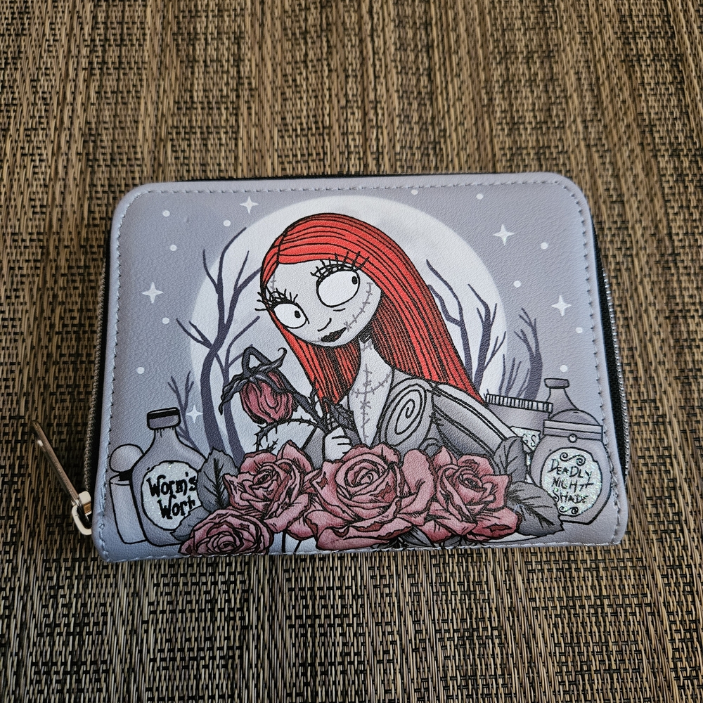 Loungefly Gray and Red Wallet Sally Nighmare Before Christmas